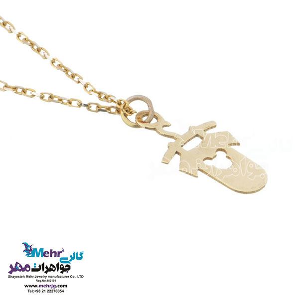 آویز ساعت طلا - طرح چوب لباسی