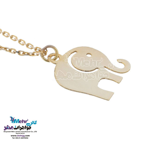 آویز ساعت طلا - طرح فیل