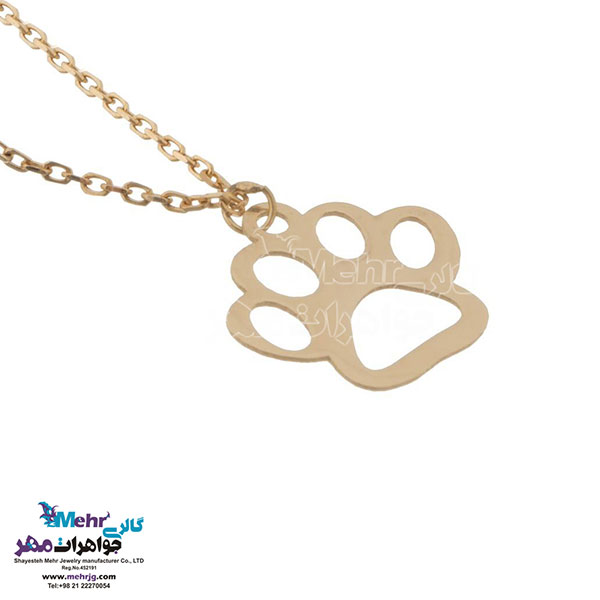 آویز ساعت طلا - طرح پنجه