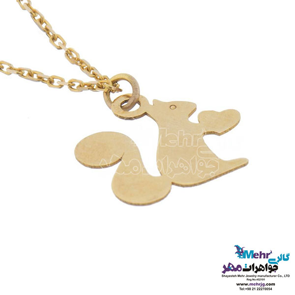 آویز ساعت طلا - طرح سنجاب