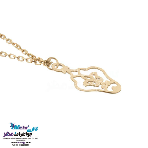 آویز ساعت طلا - طرح اسلیمی
