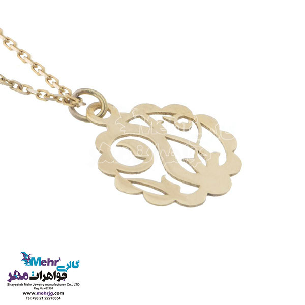 آویز ساعت طلا - طرح گل
