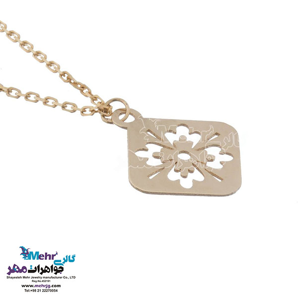 آویز ساعت طلا - طرح گل