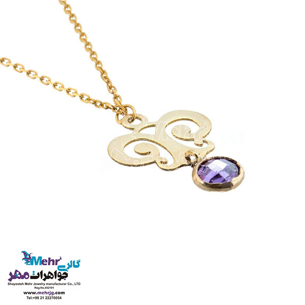 آویز ساعت طلا - طرح پروانه