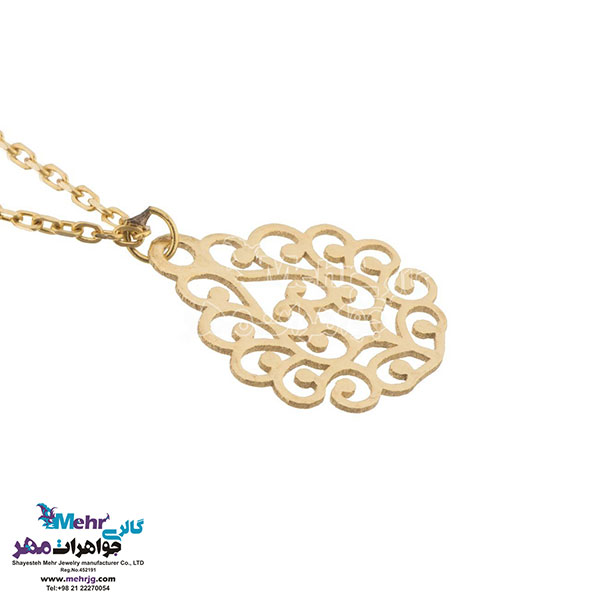 آویز ساعت طلا - طرح اسلیمی