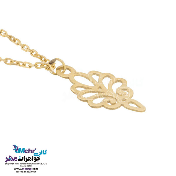 آویز ساعت طلا - طرح طاووس