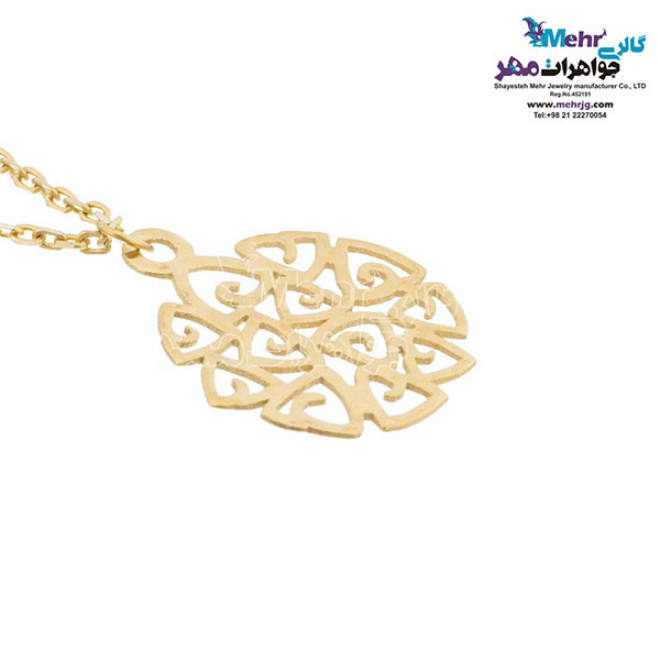 آویز ساعت طلا - طرح اسلیمی
