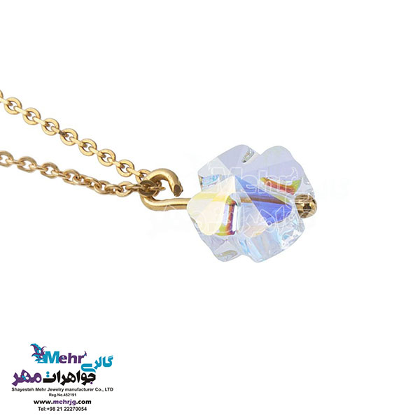 آویز ساعت طلا - سنگ سواروسکی گل
