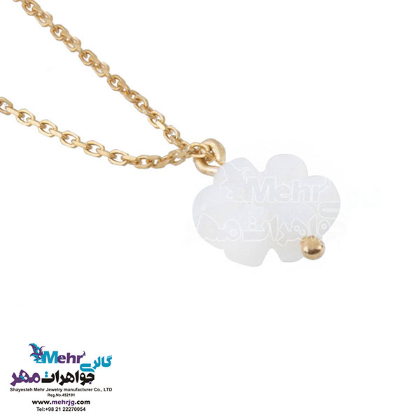 آویز ساعت طلا - صدف گل