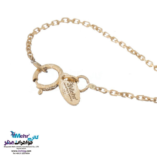 آویز ساعت طلا - صدف گل