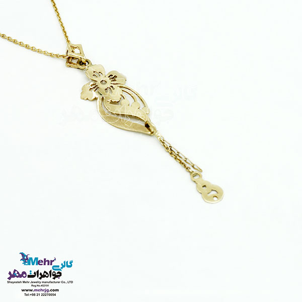گردنبند طلا - طرح گل
