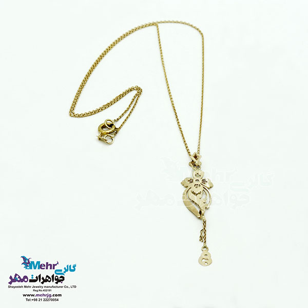 گردنبند طلا - طرح گل