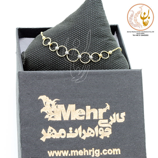 دستبند طلا - طرح دایره‌ها
