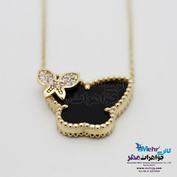 گردنبند طلا - طرح پروانه