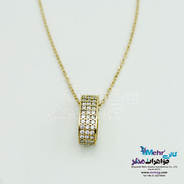 گردنبند طلا - طرح بیضی