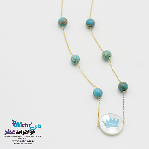 گردنبند طلا - طرح تاج