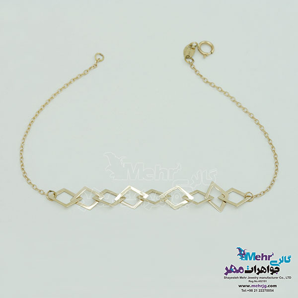 دستبند طلا - طرح هندسی
