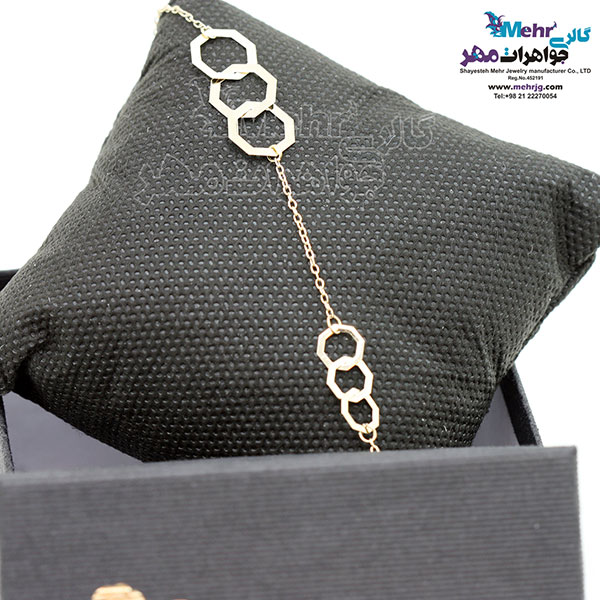 دستبند طلا - طرح هندسی