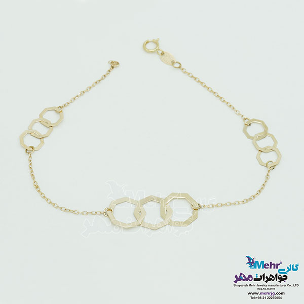 دستبند طلا - طرح هندسی