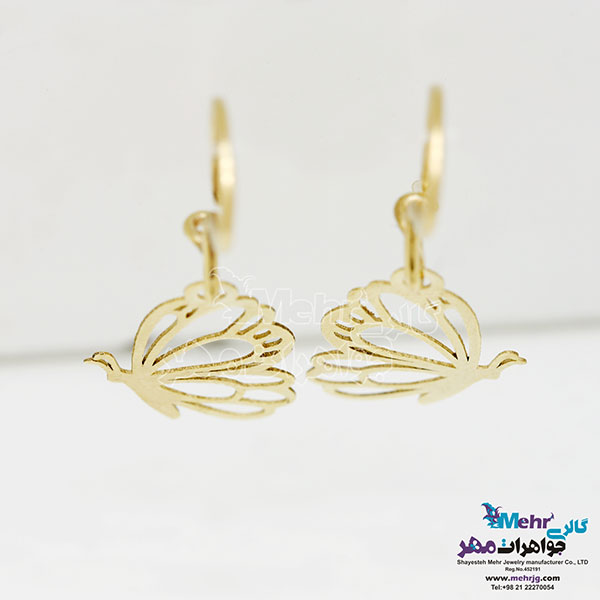 گوشواره طلا - طرح پروانه