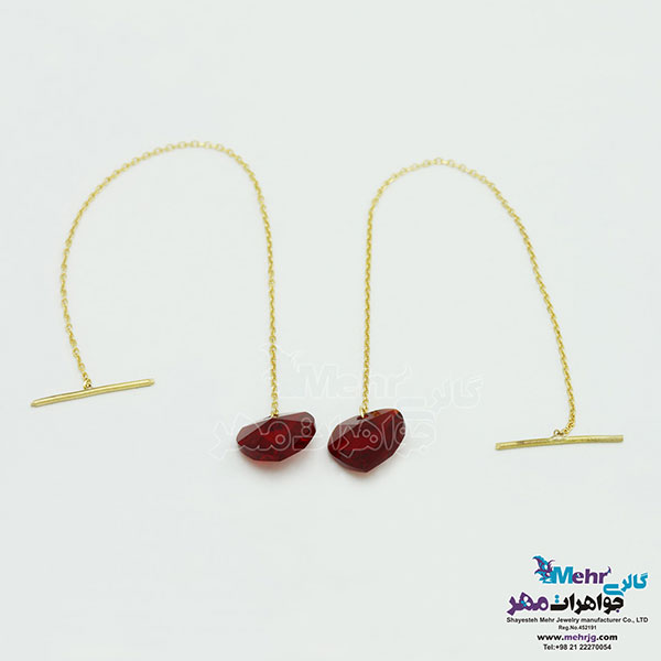 گوشواره طلا - سنگ سواروسکی قلب