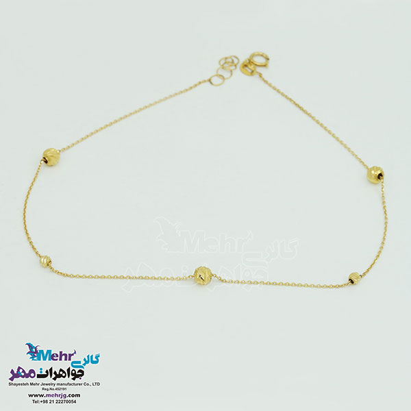 پابند طلا - طرح گوی تراش