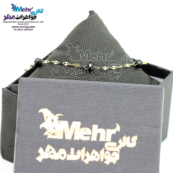 دستبند طلا و مهره - طرح استار