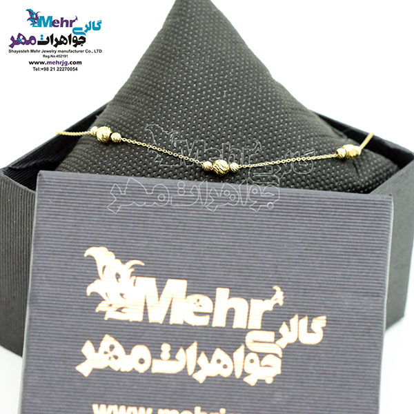 دستبند طلا - طرح گوی تراش