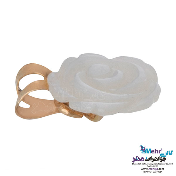 نیم ست طلا - آویز و گوشواره - طرح گل