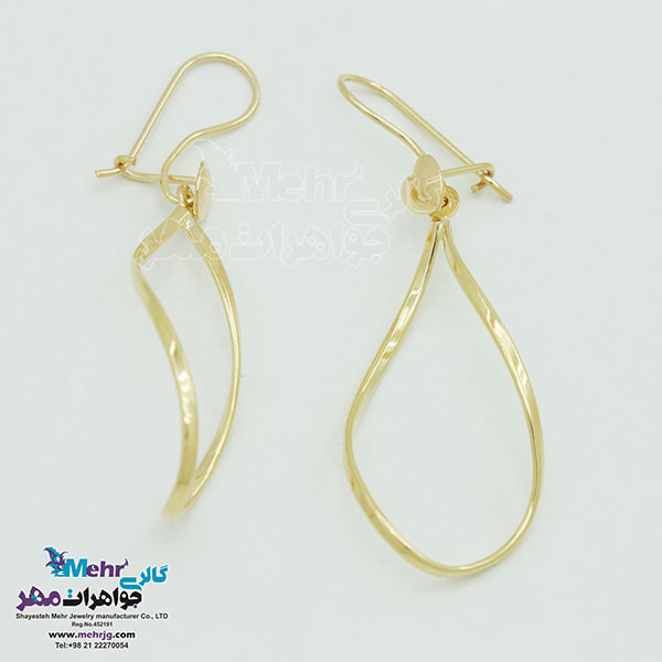 گوشواره طلا - طرح منحنی
