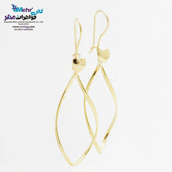 گوشواره طلا - طرح منحنی