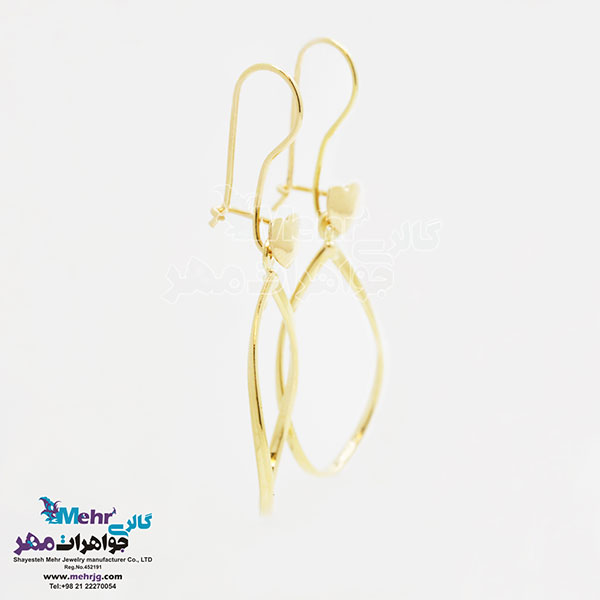 گوشواره طلا - طرح منحنی