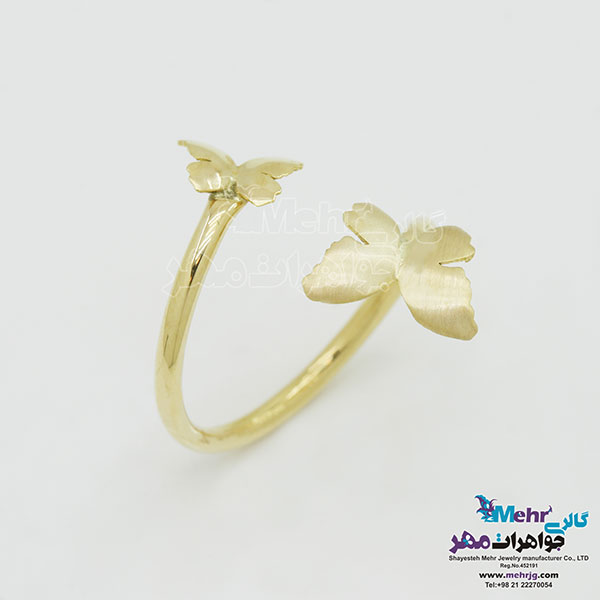 انگشتر طلا - طرح پروانه