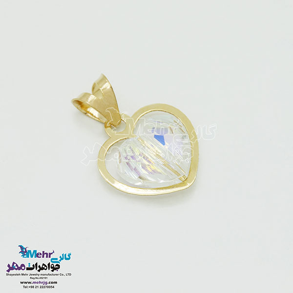 آویز طلا - سنگ سواروسکی قلب