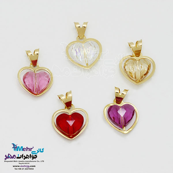 آویز طلا - سنگ سواروسکی قلب