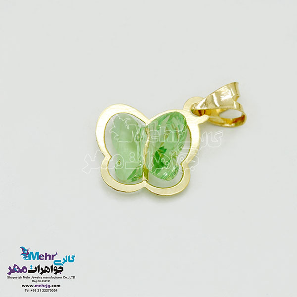 آویز طلا - سنگ سواروسکی پروانه