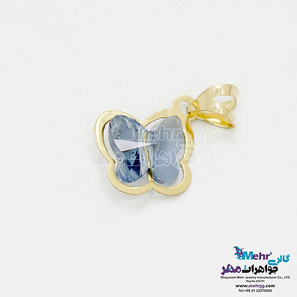 آویز طلا - سنگ سواروسکی پروانه