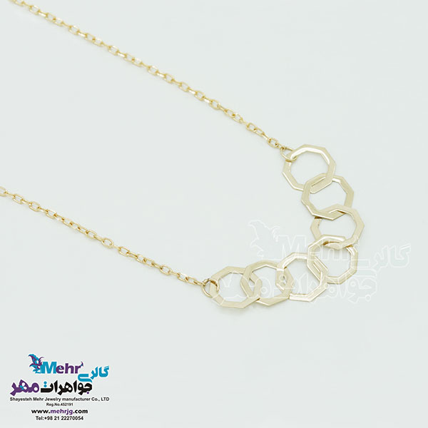 گردنبند طلا - طرح هندسی