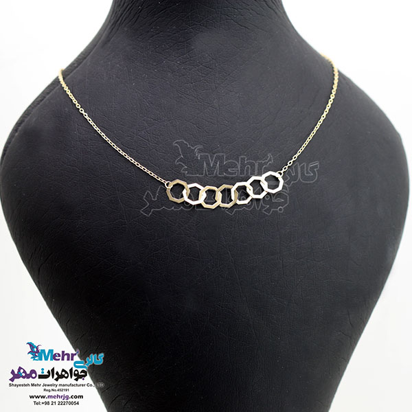 گردنبند طلا - طرح هندسی