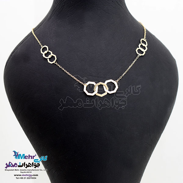 گردنبند طلا - طرح هندسی