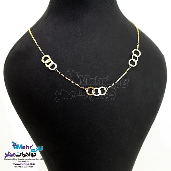 گردنبند طلا - طرح هندسی