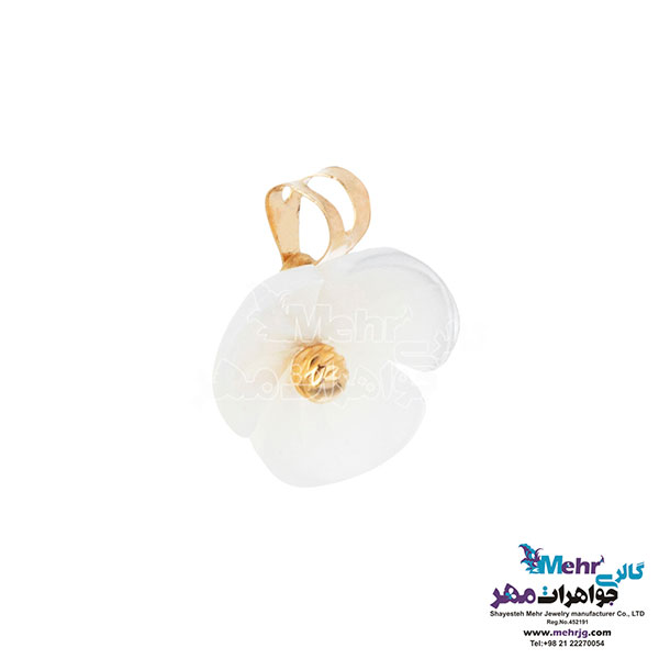 آویز طلا - صدف گل