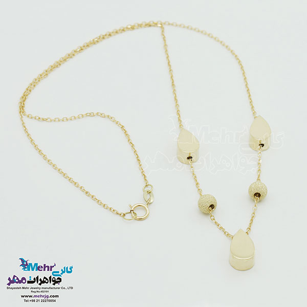 گردنبند طلا - طرح اشک و گوی