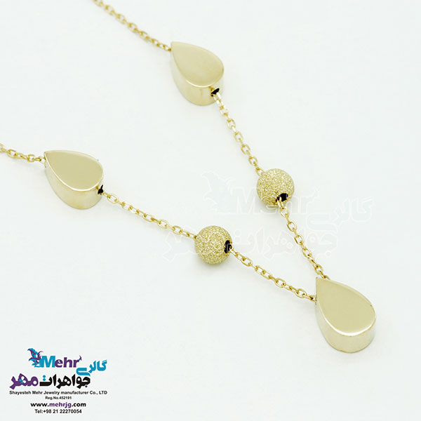 گردنبند طلا - طرح اشک و گوی