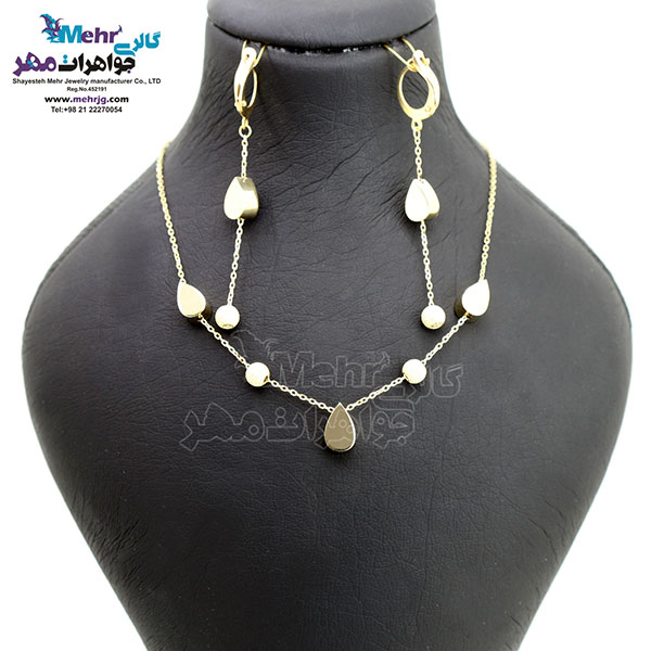 گردنبند طلا - طرح اشک و گوی