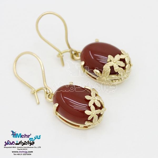 گوشواره طلا - طرح شکوفه‌ی سیب