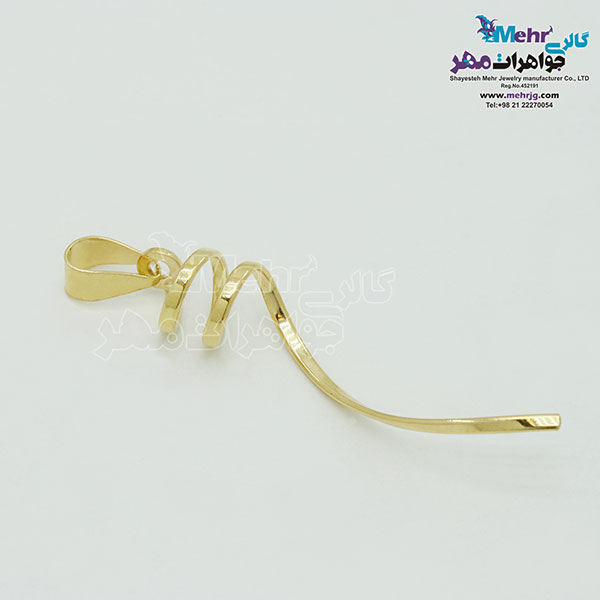 آویز طلا - طرح پیچی