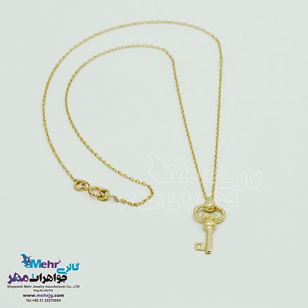 گردنبند طلا - طرح کلید