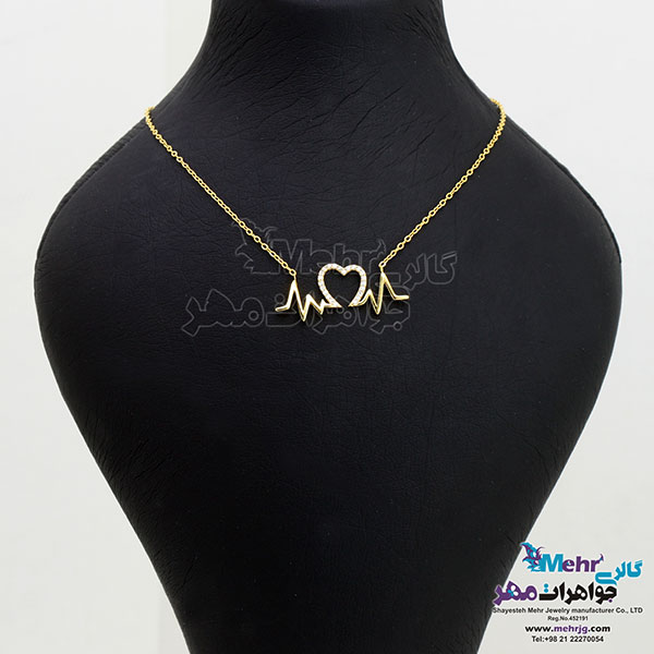 گردنبند طلا - طرح ضربان قلب