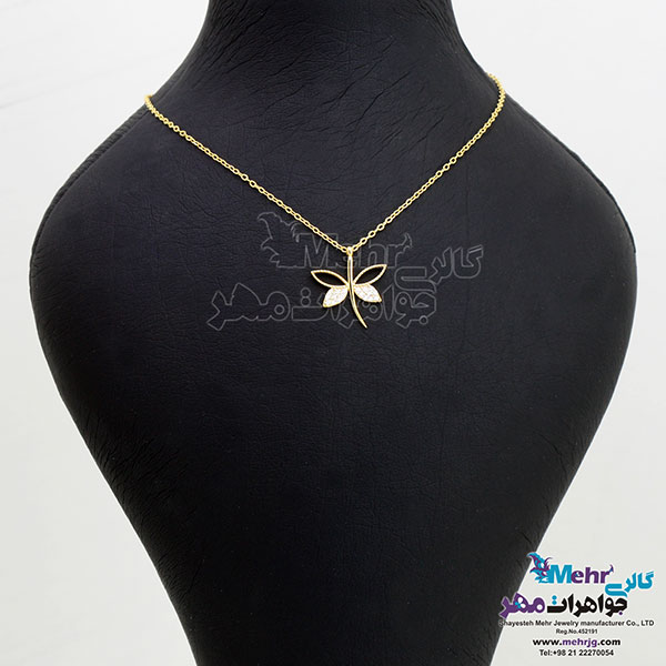 گردنبند طلا - طرح سنجاقک